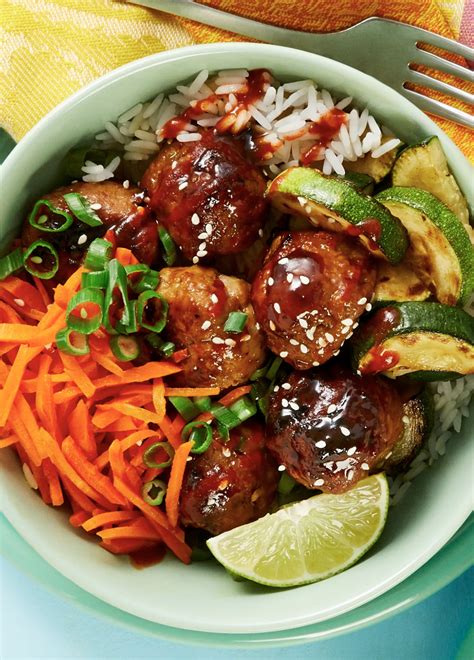 Maybe you would like to learn more about one of these? Pork Teriyaki Meatballs with Carrots and Zucchini over ...