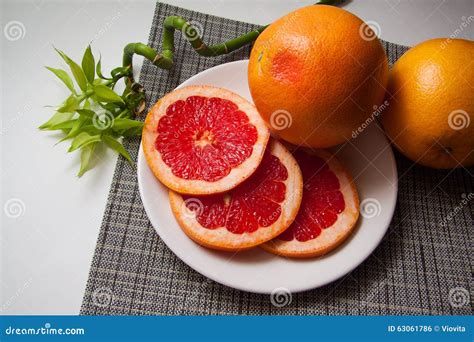 Juicy Grapefruits Closeup Stock Photo Image Of Grapefruits 63061786