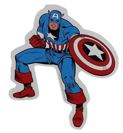 Officially Licensed Marvel Comics Retro Captain America Sticker