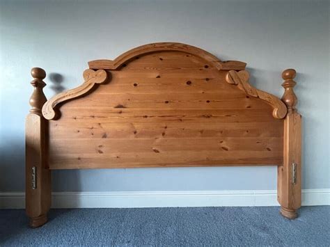 antique solid pine headboard for king size bed in woodbridge suffolk gumtree