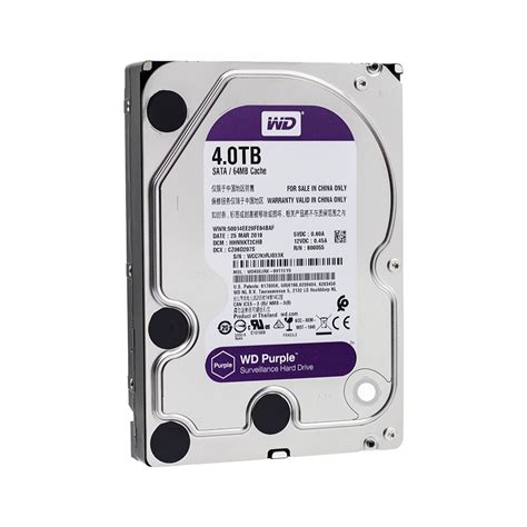 Wd Purple 4tb Hdd Surveillance Hard Disk Drive 5400 Rpm Class Sata 6