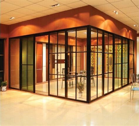 Good Wear MDF Office Partition Wall With Magnetic Blinds And Hinged Door China Office Furnit