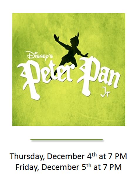 At peter pan junior theater, we believe in the magic of fairies and pixie dust and never growing up! Peter Pan Jr. at Cayman International School ...
