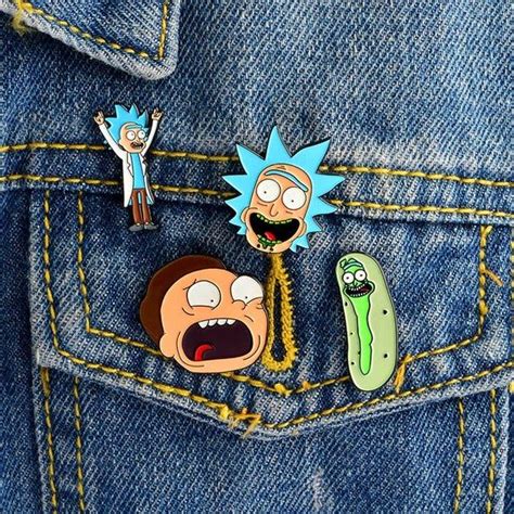 Rick And Morty Enamel Pin For Clothes Badge For Adults Kids Brooch Fans