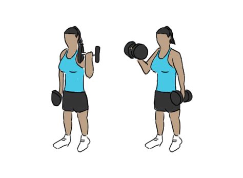 Alternating Dumbbell Biceps Curl Gofitnessplan