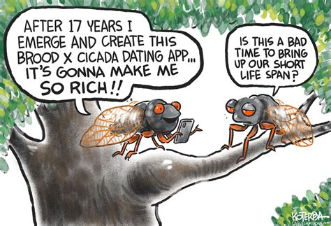 Cartoon Brood X Cicada Invasion
