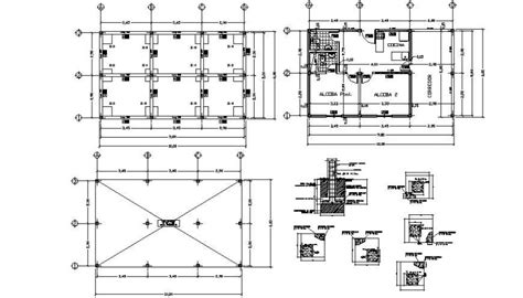 Foundation Structural Plan Details With Building Units Details In