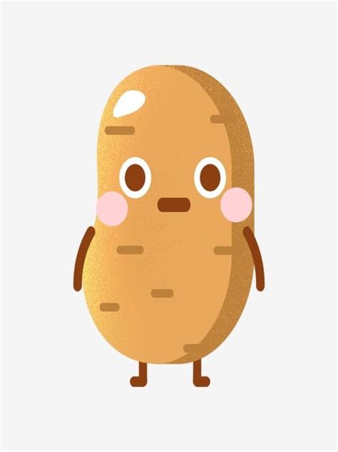 Potato Clipart Cute Potato Cartoon Vegetables Hand Painted Food Vegetables And Fruits Simple
