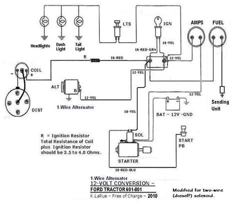 Wiring Diagram 12 Volt Conversion Ford 800 Schematic And Wiring Diagram