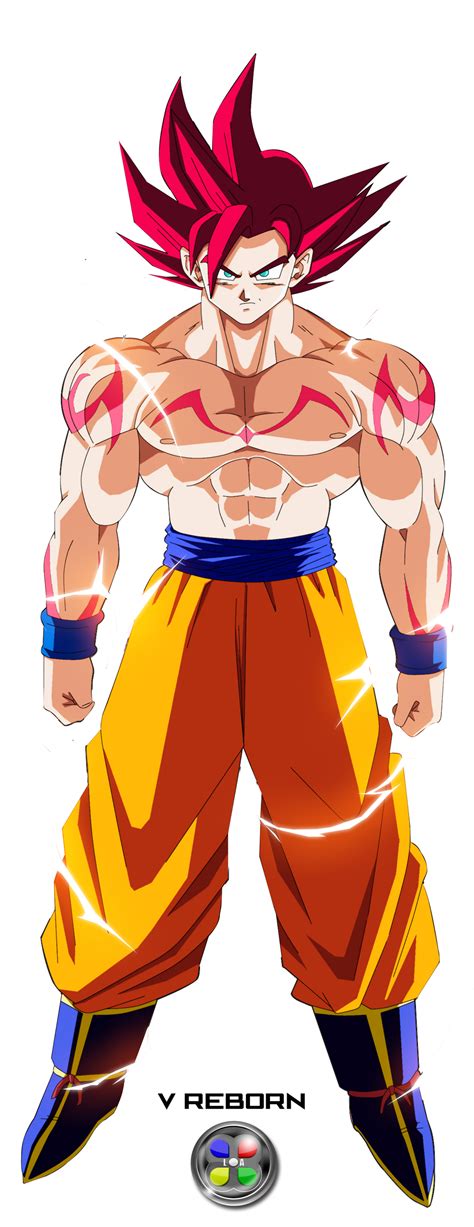 Goku Super Sayajin God Render By Perassolli On Deviantart