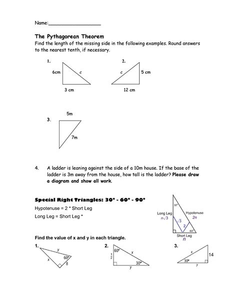 48 pythagorean theorem worksheet with answers [word + pdf]