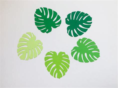 Tropical Paper Leaf Cutouts Tropical Leaf Cutouts Paper Etsy