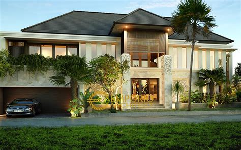Desain rumah terbaru style villa bali tropis. Desain Rumah Villa Bali 2 Lantai Bapak Frans di Jakarta