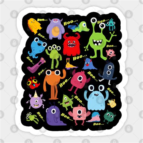 Happy Monsters Happy Monsters Monsters Sticker Teepublic