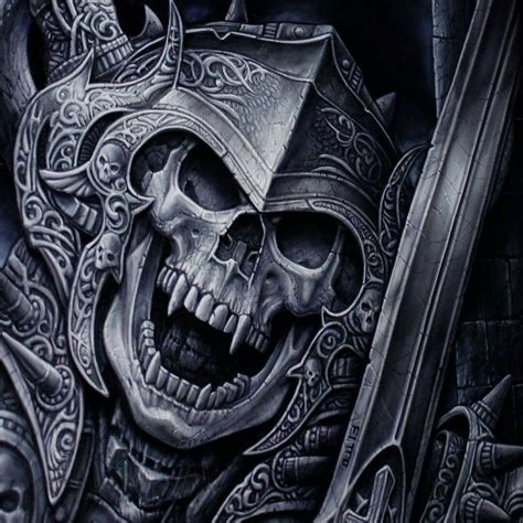 Instagram Airbrush Skull Viking Warrior Tattoos Armor