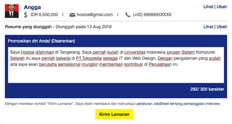 I graduated with a (bachelor or master's degree) in (insert course update your jobstreet profile now to highlight any experience and write out the right executive summary sentence. Contoh Resume Di Jobstreetcom Yang Baik Dan Bagus ...