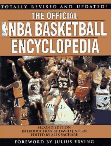 The Official Basketball Encycloppedia Book Cover With An Image Of Three