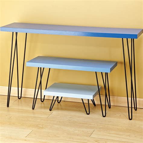 A mounting bracket is built into this leg making installation a cinch. I-Semble Hairpin Table Legs | Rockler Woodworking and Hardware