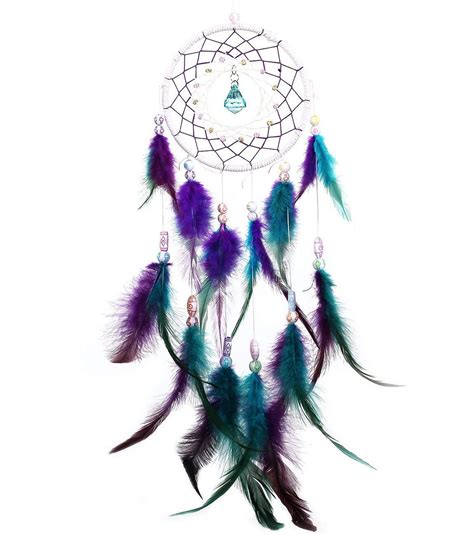 Adamanay Dream Catcher With Feathers Hanging Purple 44 Inches In