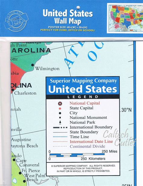Buy Pack Of 2 Superior Mapping Company United States Poster Size Wall