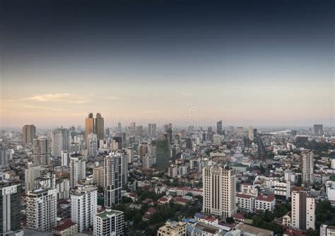 Central Phnom Penh City Modern Urban Buildings Skyline In Cambodia