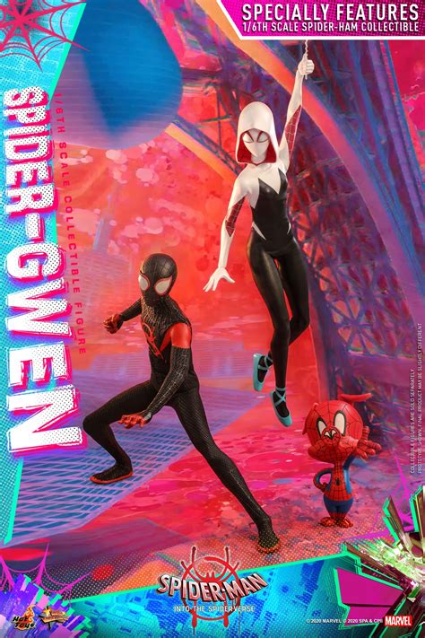 Hot Toys Spider Gwen W Spider Ham And Endgame Captain