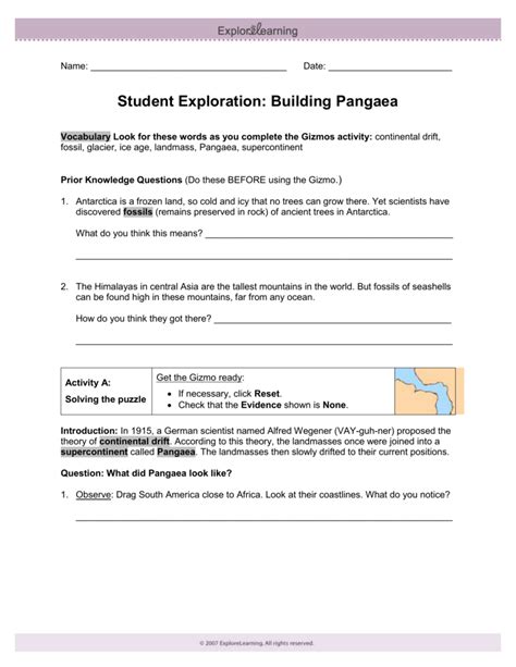 The purpose of these questions is to activate prior knowledge and get students thinking. Student Exploration Sheet: Growing Plants