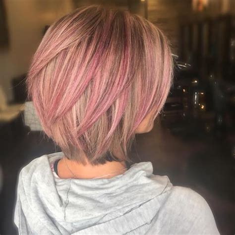Highlights with short hair looks great with or without bangs. 67 Pink Hair Color Ideas To Spice Up Your Looks for 2019