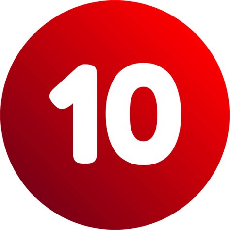 Number 10 Generic Gradient Fill Icon
