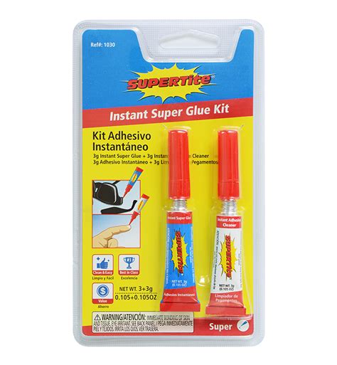 Supertite Adhesives Super Super Instant Super Glue Kit 3g Instant Glue 3g Instant Cleaner