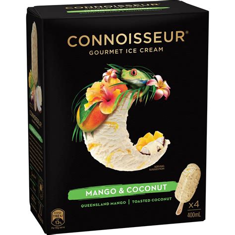 Connoisseur Mango Coconut Ice Cream 4 Pack Woolworths