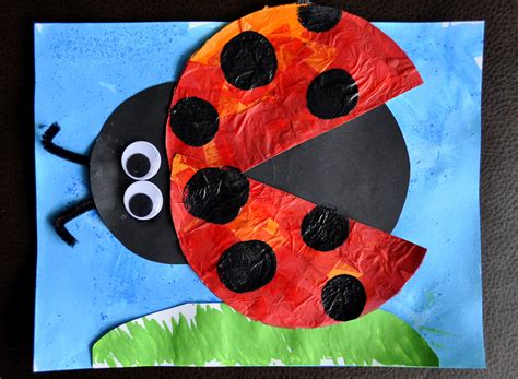 These projects are a wonderful way of keeping children productively preoccupied. Eric Carle Inspired Lady Bug ~ She's Crafty