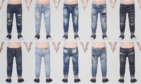 Sims 4 Ccs The Best Ripped Jeans For Toddler By Kks Sims4