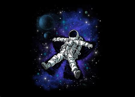 Astronauts Snow Angel In 2020 Astronaut Art Space Illustration