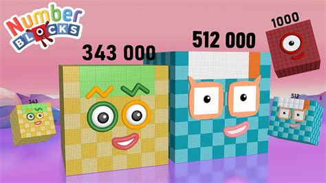 Numberblocks Cube Comparison 1 To 512 Vs 1000 To 512000 Biggest Cube