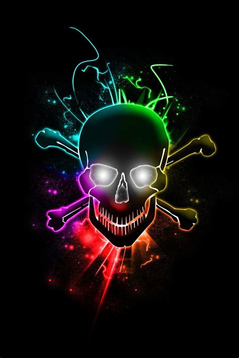 Colorful Skull Mobile Wallpapers Wallpaper Cave