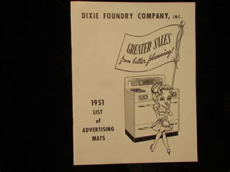 Vintage Advertising Brochure The Dixie Foundry Range Stove Appliance