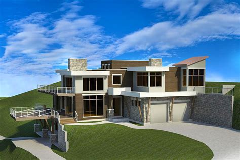 Modern House Plan For A Sloping Lot 290025iy Architectural Designs House Plans