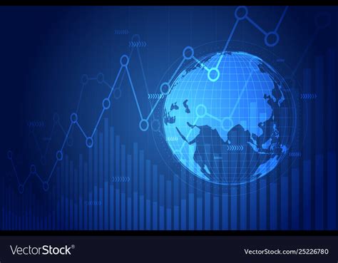 Stock Market Graph Business Growth Graph Chart Vector Image