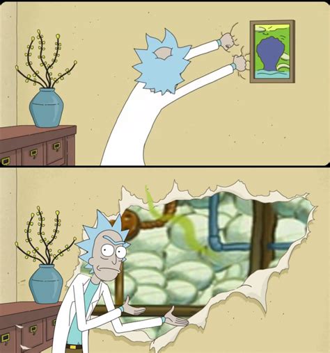 Rick And Morty Ripping Wallpaper Meme Matane Wall