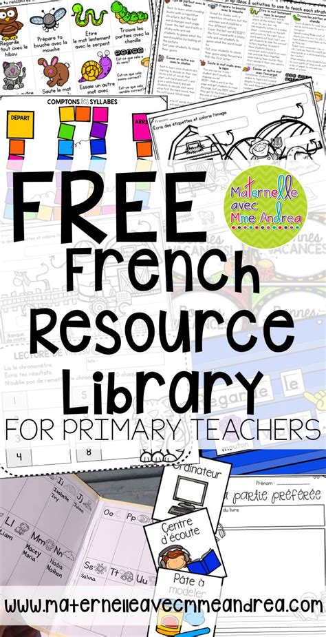 Free French Resource Library French Resources Learning French For