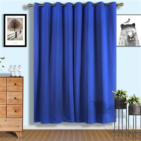Has been added to your cart. 2 Pack | 52"x96" Royal Blue Thermal Blackout Curtains With ...