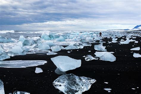 Oceans Of Ice Jokulsarlon Black Sand Beach Iceland Photograph By