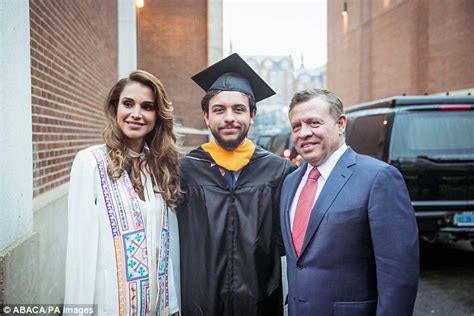 Jordans Queen Rania And King Abdullah Attend Son Prince Husseins Graduation Daily Mail Online