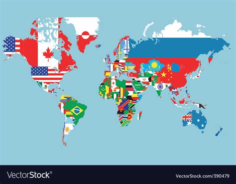 Color World Map Political Map Royalty Free Vector Image 31f Images