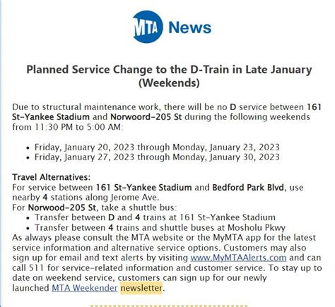 Mta Works Between Feb 17 And Feb 27 To Impact D A C E F And M
