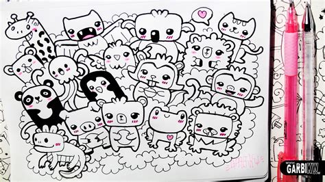 ♥ Kawaii Animals Party ♥ Hello Doodles ♥ Easy Drawings By Garbi Kw