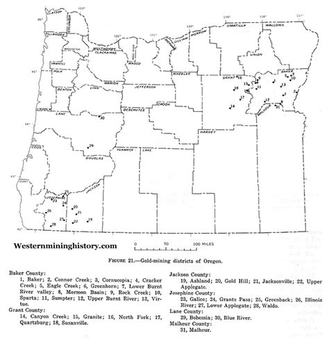 It was 1851 when prospectors first found gold in and around josephine creek and on the illinois, applegate and rogue rivers. Oregon Gold Production Summary