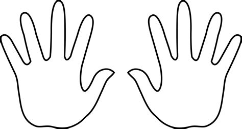 Left And Right Handprint Outline Clipart Best
