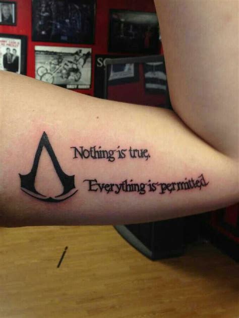 Nothing Is True Everything Is Permitted Tattoo Telegraph